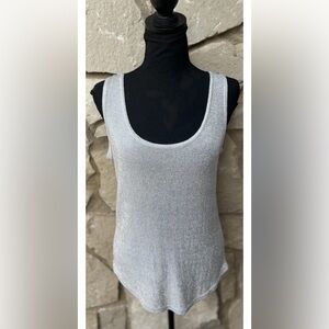 Vintage Lew Magram Collection Tank Top S M Silver Metallic Evening Excellent‎